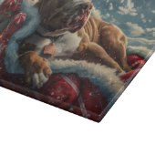 Pitbull Dog Weihnachtsfest Schneidebrett (Ecke)