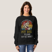 Pitbull Dog Womens Mens Dog Rescue Sweatshirt (Vorne ganz)