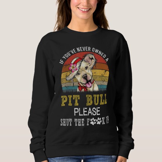 Pitbull Dog Womens Mens Dog Rescue Sweatshirt (Vorderseite)