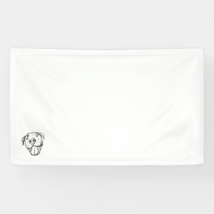 Pitbull Drawing Sing Dog Lovers Black White Banner