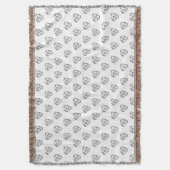 Pitbull Drawing Sing Dog Lovers Black White Decke (Vorderseite Vertikal)