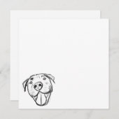 Pitbull Drawing Sing Dog Lovers Black White Einladung (Vorne/Hinten)