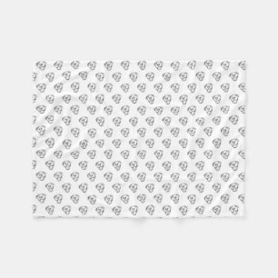 Pitbull Drawing Sing Dog Lovers Black White Fleecedecke