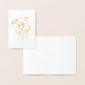 Pitbull Drawing Sing Dog Lovers Black White Folienkarte (Anzeige)