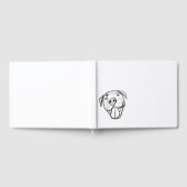 Pitbull Drawing Sing Dog Lovers Black White Gästebuch (Voll)