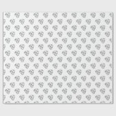 Pitbull Drawing Sing Dog Lovers Black White Geschenkpapier (Flach)