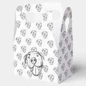 Pitbull Drawing Sing Dog Lovers Black White Geschenkschachtel (Geöffnet)