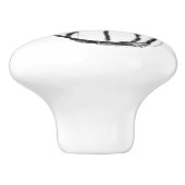 Pitbull Drawing Sing Dog Lovers Black White Keramikknauf (Seitenansicht)