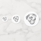 Pitbull Drawing Sing Dog Lovers Black White Konfetti (Vorderseiten)