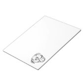 Pitbull Drawing Sing Dog Lovers Black White Notizblock (angewinkelt)