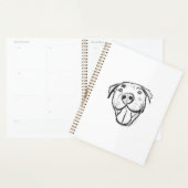 Pitbull Drawing Sing Dog Lovers Black White Planer (Anzeige)