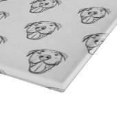 Pitbull Drawing Sing Dog Lovers Black White Schneidebrett (Ecke)
