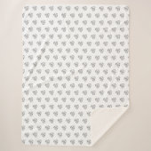 Pitbull Drawing Sing Dog Lovers Black White Sherpadecke (Vorderseite)