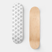 Pitbull Drawing Sing Dog Lovers Black White Skateboard (Vorderseite)