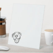 Pitbull Drawing Sing Dog Lovers Black White Sockelschild (In Situ)