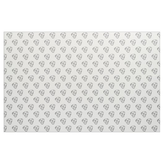 Pitbull Drawing Sing Dog Lovers Black White Stoff (Yard (91,4 cm))
