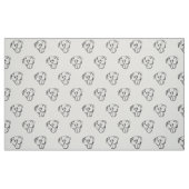 Pitbull Drawing Sing Dog Lovers Black White Stoff (Fat Quarter (45,7 x 55,9 cm))