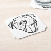 Pitbull Drawing Sing Dog Lovers Black White Untersetzer (angewinkelt)