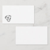 Pitbull Drawing Sing Dog Lovers Black White Visitenkarte (Vorne/Hinten)