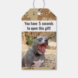 Pitbull Drill Sergeant Gift Tags Geschenkanhänger