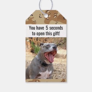 Pitbull Drill Sergeant Gift Tags Geschenkanhänger