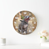 Pitbull Drill Sergeant Wall Clock Große Wanduhr (Zuhause)