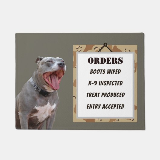 Pitbull Entryway Orders Doormat Fußmatte (Vorderseite)