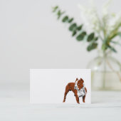 Pitbull FarbVisitenkarteschablone Visitenkarte (Stehend Vorderseite)