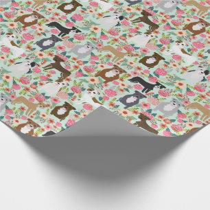Pitbull Florals Gift Wrap Geschenkpapier