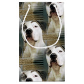 Pitbull-förmiger Knochen Kleine Geschenktüte (Rückseite)