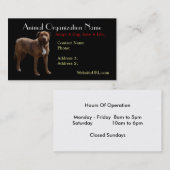 Pitbull Foto Dog Rescue Business Card Visitenkarte (Vorne/Hinten)