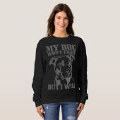 Pitbull Funny Dog Pitbull Mama Pitbull Vater Sweatshirt (Vorne ganz)
