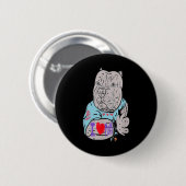Pitbull Funny Hund I Liebe Mama Tattoo Geschenk Button (Vorne & Hinten)