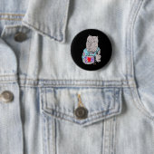 Pitbull Funny Hund I Liebe Mama Tattoo Geschenk Button (Beispiel)