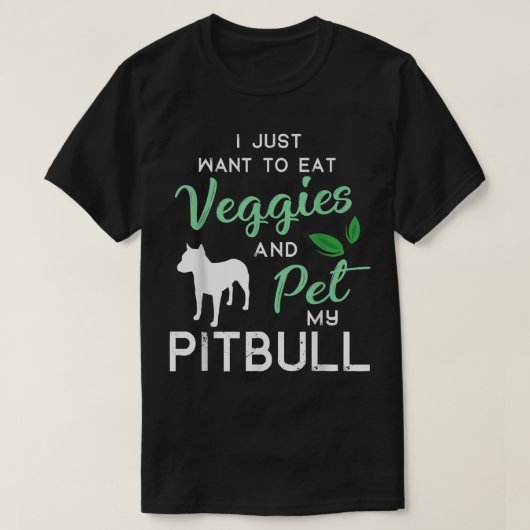 Pitbull Funny Vegan Dog Lover Eigentümer Xmas Gebu T-Shirt (Design vorne)