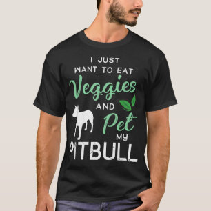 Pitbull Funny Vegan Dog Lover Eigentümer Xmas Gebu T-Shirt
