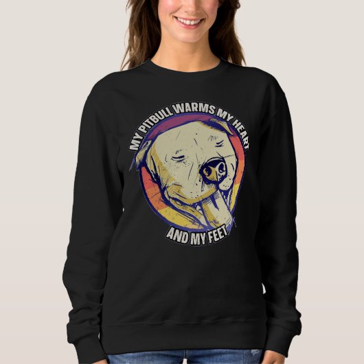 Pitbull für Pitbull-Mama oder Pitbull-Vater Pitbul Sweatshirt (Vorderseite)