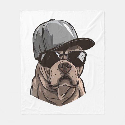 Pitbull Gangster Fleecedecke (Vorderseite)