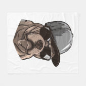 Pitbull Gangster Fleecedecke (Vorderseite (Horizontal))