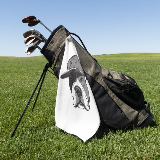 Pitbull Gangster Golfhandtuch (Gras)