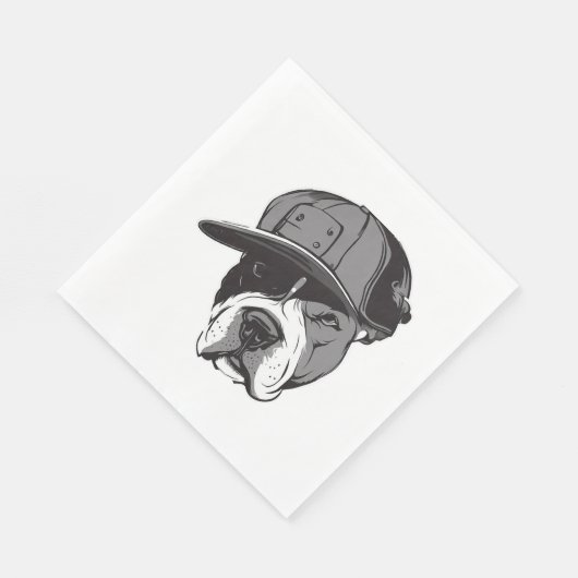 Pitbull Gangster Serviette (Ecke)