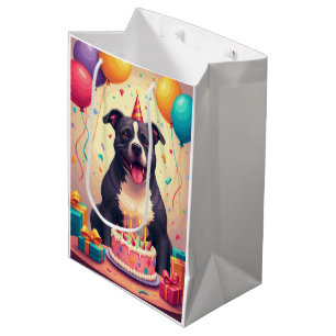 Pitbull-Geburtstagsfeier Mittlere Geschenktüte