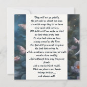 Pitbull-Gedächtnisgedicht Weiße Flügel Namensgesch Mitteilungskarte (Rückseite)