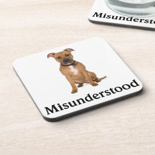 Pitbull Getränkeuntersetzer (Linke Seite)