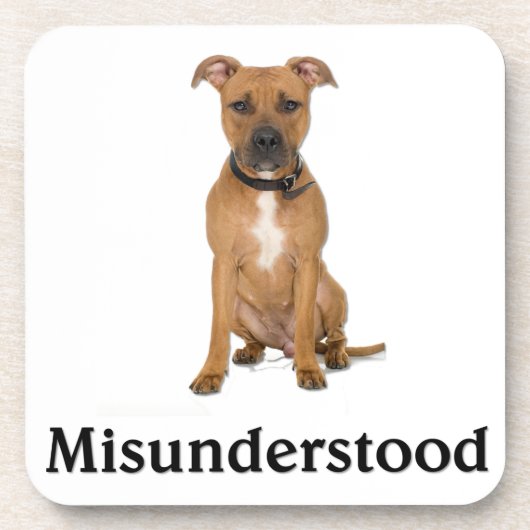 Pitbull Getränkeuntersetzer (Vorderseite)