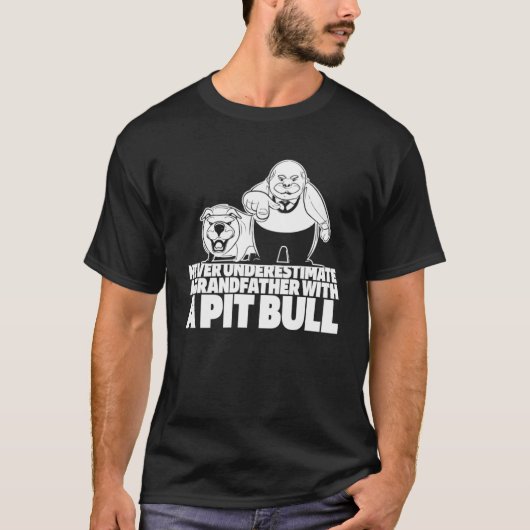Pitbull Grandpa Dog Rasse Pitbull Ban T-Shirt (Vorderseite)
