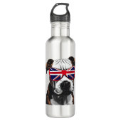 Pitbull Großbritannien Edelstahlflasche (Vorderseite)