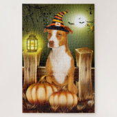 Pitbull Halloween Jigsaw Puzzle (Vertikal)