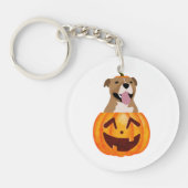 Pitbull Halloween Schlüsselanhänger (Vorderseite)