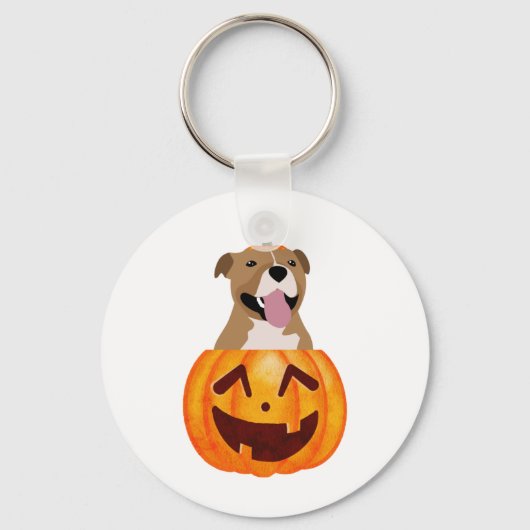 Pitbull Halloween Schlüsselanhänger (Vorderseite)